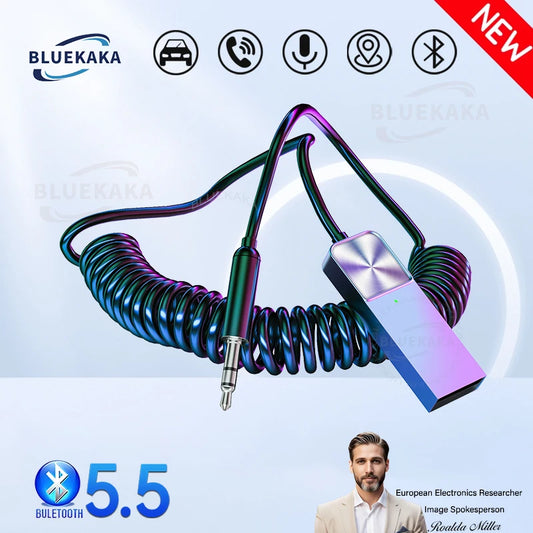 New Upgrad Bluetooth Car AUX Adapter USB To 3.5mm Stereo Hifi Music Wireless Audio Receiver Dongle Handsfree For Car BT Transmit