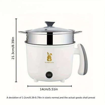 RS18Mini Multifunctional Electric Cooker for Students Dormitory Rice Cooker  Dual Heat Levels for Frying/Boiling/Stewing Easy Cl