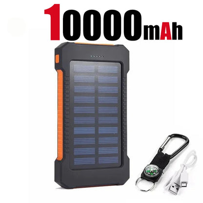 500000mAh Waterproof Outdoor Solar Power Bank Dual USB Travel Portable Solar Phone Charger Solar Powerbanks For Camping