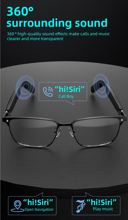 SG-20 Pro 2-in-1 TWS Daily Wear Smart Glasses Bluetooth Audio, Voice Assistant, Lightweight Design 9D