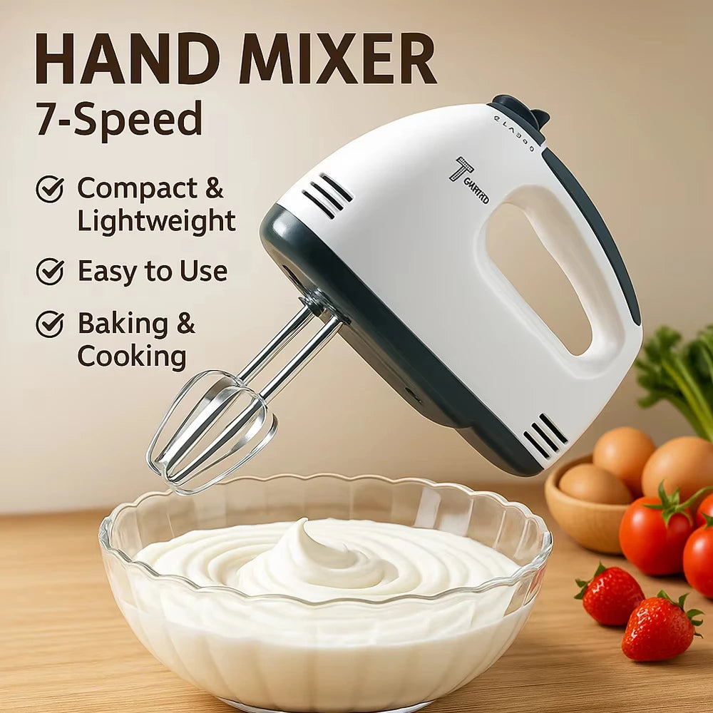 7-Speed Handheld Electric Egg Beater Mini Automatic Mixer for Egg White And Cream with EU/US Plug Household Kitchen Tool