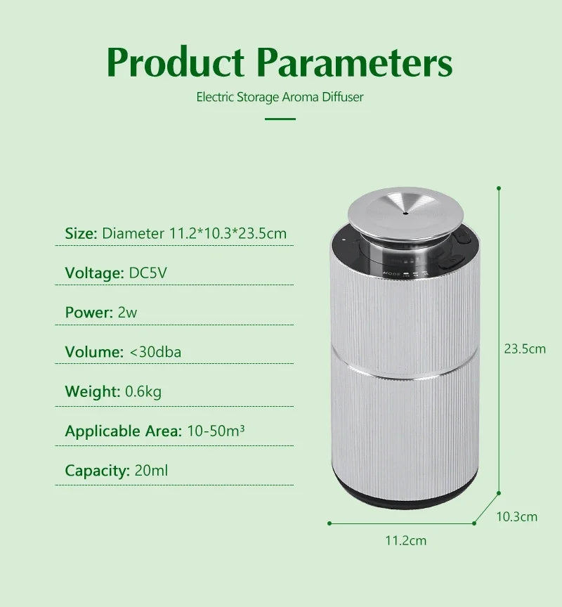 Namste Car Aroma Diffuser USB Charging Aluminium Alloys Material Aromatic Oil Diffuser Air Freshener Device For Home Office