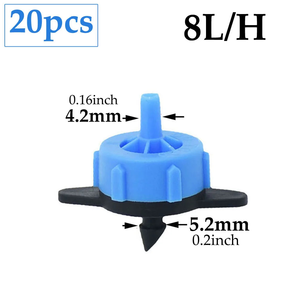 2L 4L 8L Irrigation Drippers Fitting 2/4-way Arrow Dropper Connector Cross Water Splitter Emitter Micro Drip Irrigation System