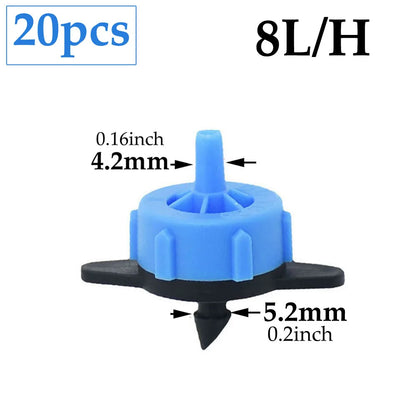 2L 4L 8L Irrigation Drippers Fitting 2/4-way Arrow Dropper Connector Cross Water Splitter Emitter Micro Drip Irrigation System