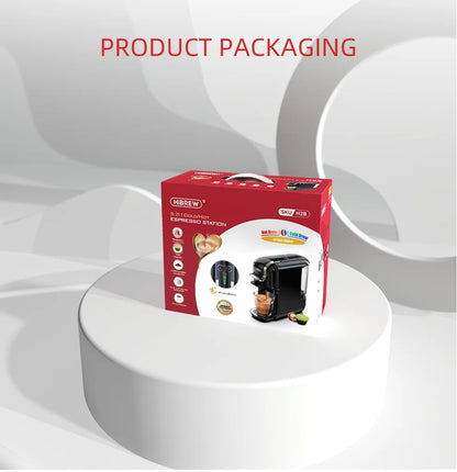 HiBREW Multiple Capsule Coffee Machine, Hot/Cold Dolce Gusto Milk Nespresso Capsule ESE Pod Ground Coffee Cafeteria 20Bar 5 in 1