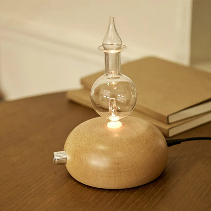 Waterless Essential Oils Diffuser Aromatherapy Fragrance Diffuser Without Water Wooden Glass Aroma Nebulizer Vaporizer for Home