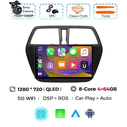 For Suzuki SX4 S-Cross 2014 2015 2016 2017 Android 15 Car Radio Multimedia Player Stereo GPS WIFI+4G wireless Carplay Auto video