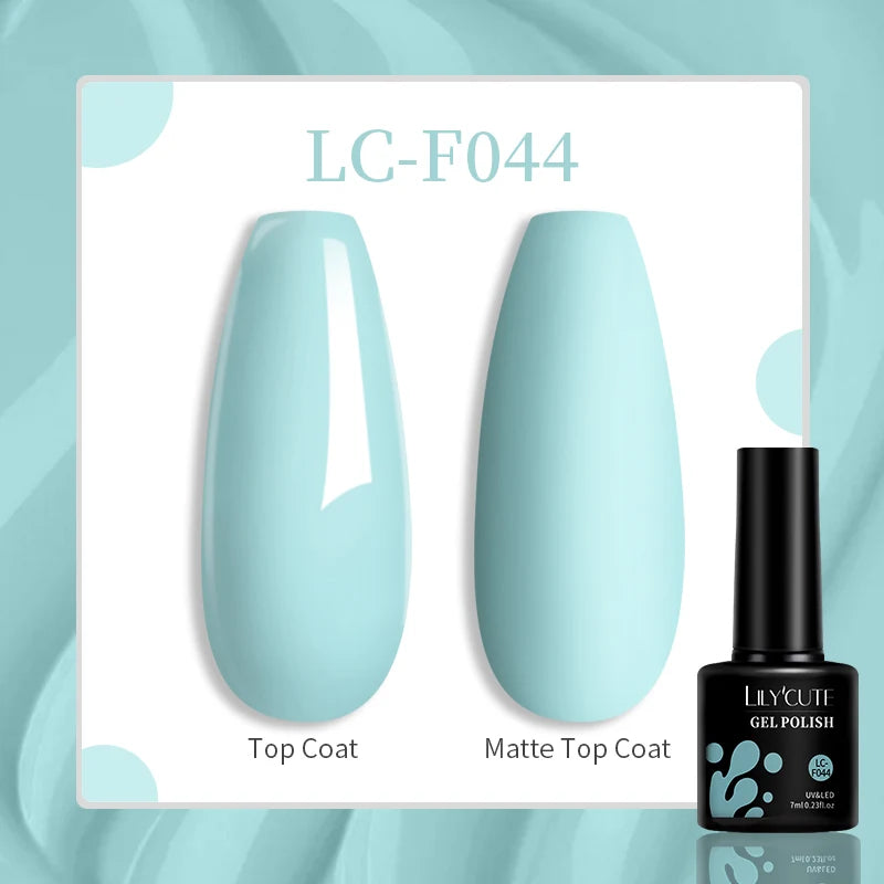 LILYCUTE 7ml White Color Gel Nail Polish Semi Permanent UV Gel Polish Gorgeous Full Coverage Soak Off UV LED Nail Gel Varnishes