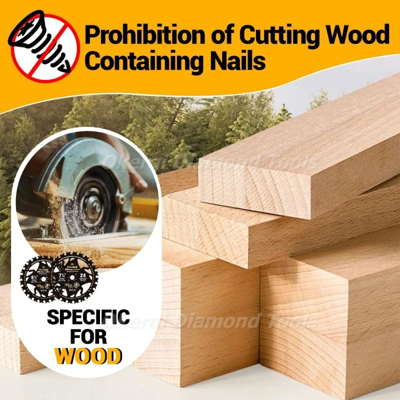 4/5/5.5/6/6.5/7.25 Inch Energy Saving Lithium Saw Blades Energy Efficient Lithium Wood Cutting Circular Saw Blade Woodworking