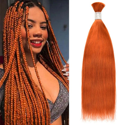 100% Human Hair Bulk No Weft Remy Vietnam Hair Straight Hair Bundles Real Natural Black Hair 613 Blonde 30inch For Braiding