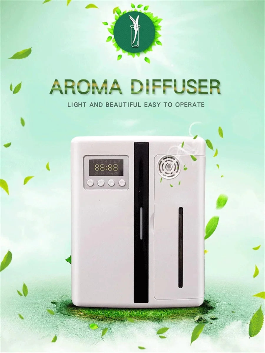 Smart Scent Machine Aroma Diffuser Wall Mounted Hotel 160ML Essential Oil Diffuser With Fan For Large Area Hotel Lobby Office