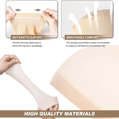 1Pack Nylon Wig Making Cap Mesh Stocking Wig Cap Invisible Hair Nets For Hair Wigs Brown Black Salon Hairnet Wig Caps For Women