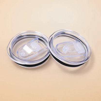 12oz 16oz 20oz 30oz Slim Straight Cup Push Lid Sealed Leak-proof Transparent Slide Lid Simple Car Cup Lid Wholesale Tapa De Taza