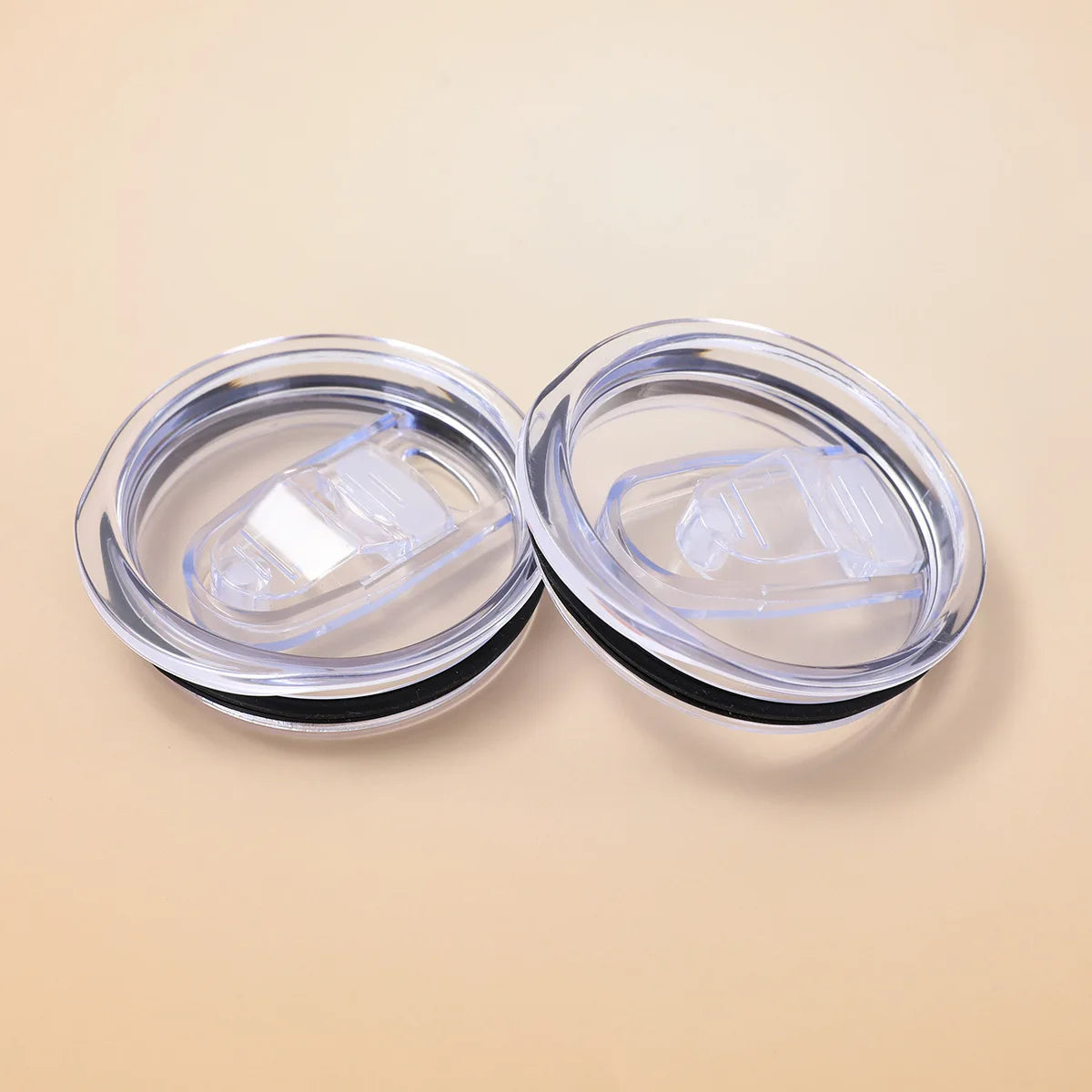 12oz 16oz 20oz 30oz Slim Straight Cup Push Lid Sealed Leak-proof Transparent Slide Lid Simple Car Cup Lid Wholesale Tapa De Taza
