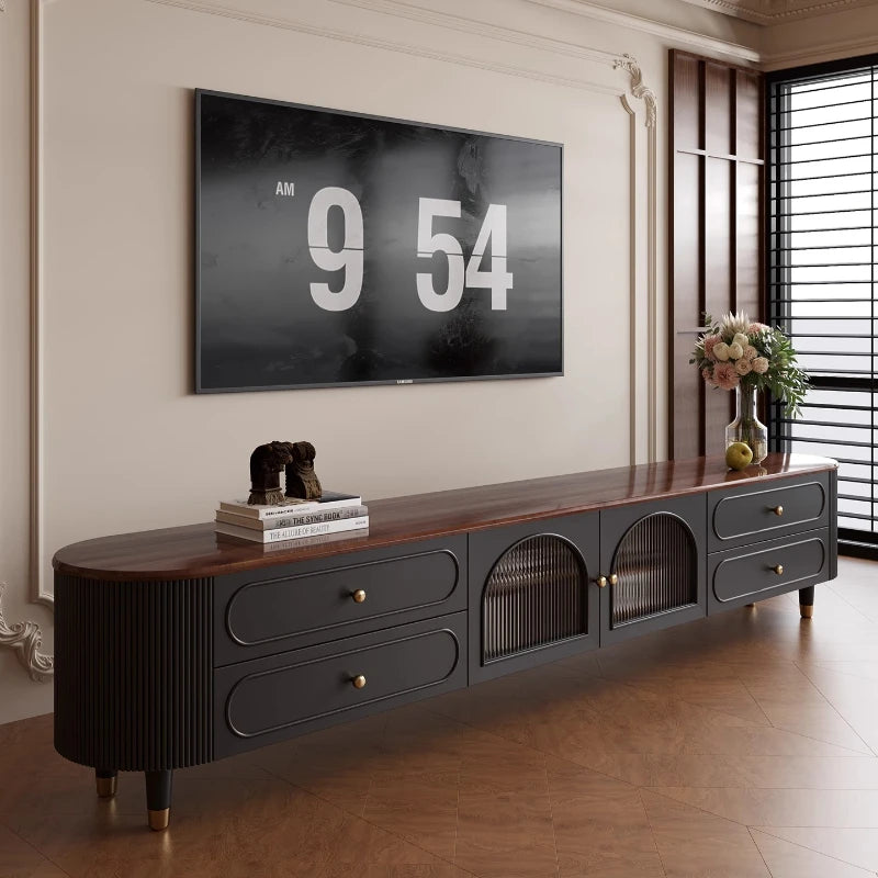 Vertical Vintage Tv Table Wood Heavy Luxury Design Tv Stand Living Room High End Muebles Para El Hogar House Accessories