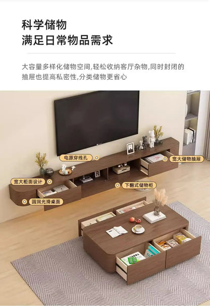 Italian Modern Tv Cabinet Durable Wall Mounted Premium Beauty Tv Cabinet Classic Space saving Meubles De Maison Furniture Home