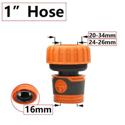 1/4" 1/2" 3/4" 1" Irrigation Garden Hose Connector Garden Tap 16mm Nipples Coupler Drip Irrigation System Waterstop Fittings