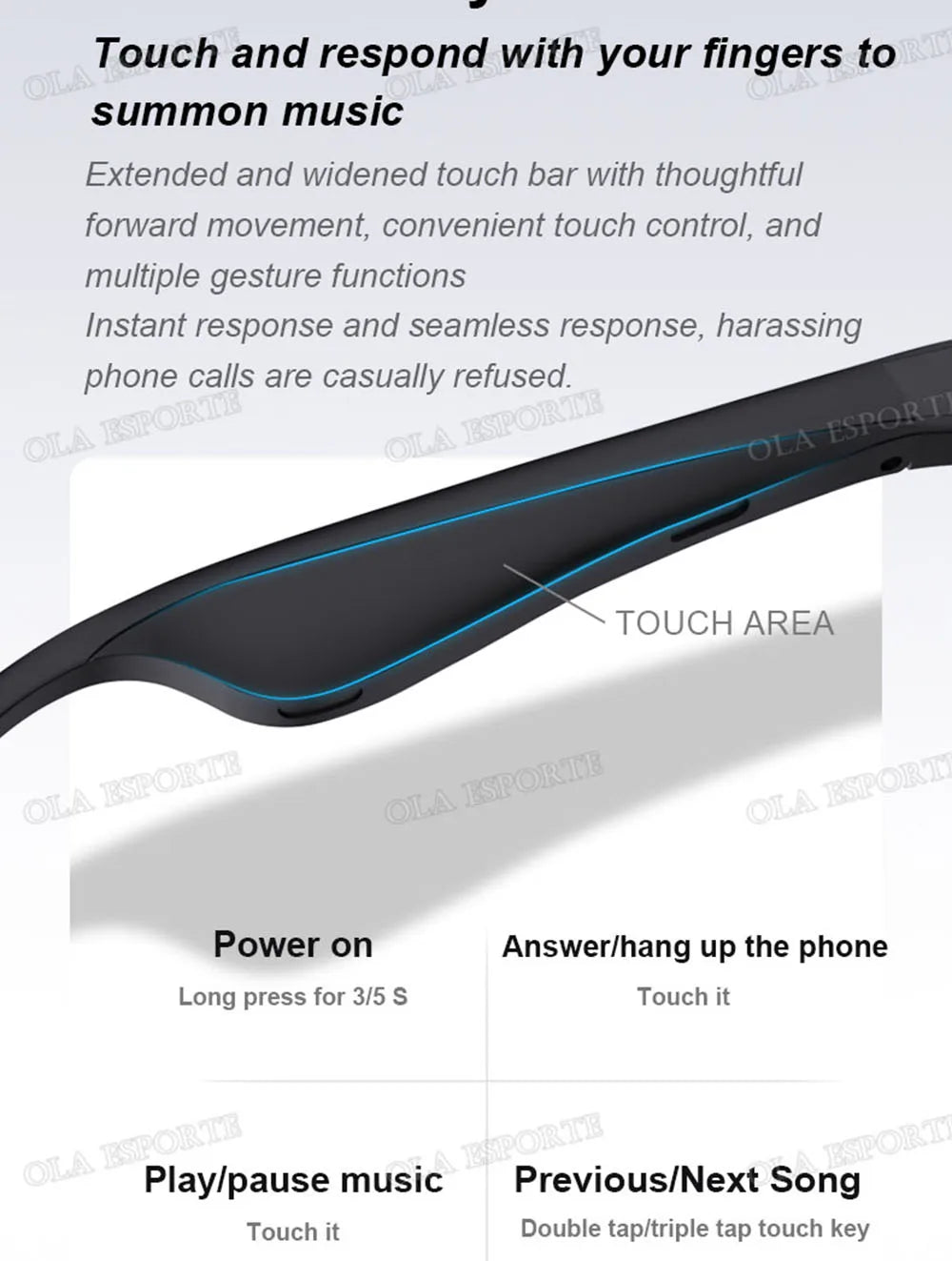 New Camera Control Smart Glasses 2025 Music Sunglasses Headphones Wireless Bluetooth Call Headset HIFI Audio glasses For Android