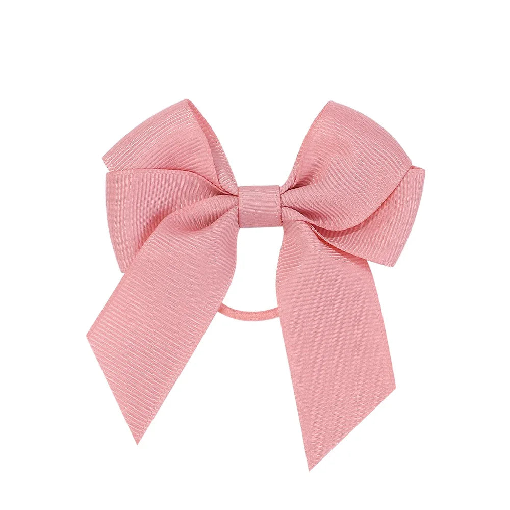 3.15inches Solid Color Hair Ribbon Hair Band for Girls Toddler Cheer Up Bows Head Rope Kids Headwear Ponytail Hair Accessories