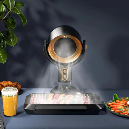 Portable Desktop Range Hood Cleaner Air Adjustable Ventilator Big Suction For Smoking Home Kitchen BBQ hot pot Smoking Machine