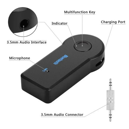 AUX Bluetooth 5.0 Receiver,Wireless Bluetooth5.0 Car 3.5mm Socket Adapter,Audio Converter Mobile Phone Hands-Free Stereo Adapter