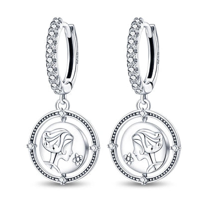 Hot Sale 925 Sterling Silver Spring Zircon Sunflower Stud Earrings For Women 2023 Trending Fashion Jewelry mother's day gift