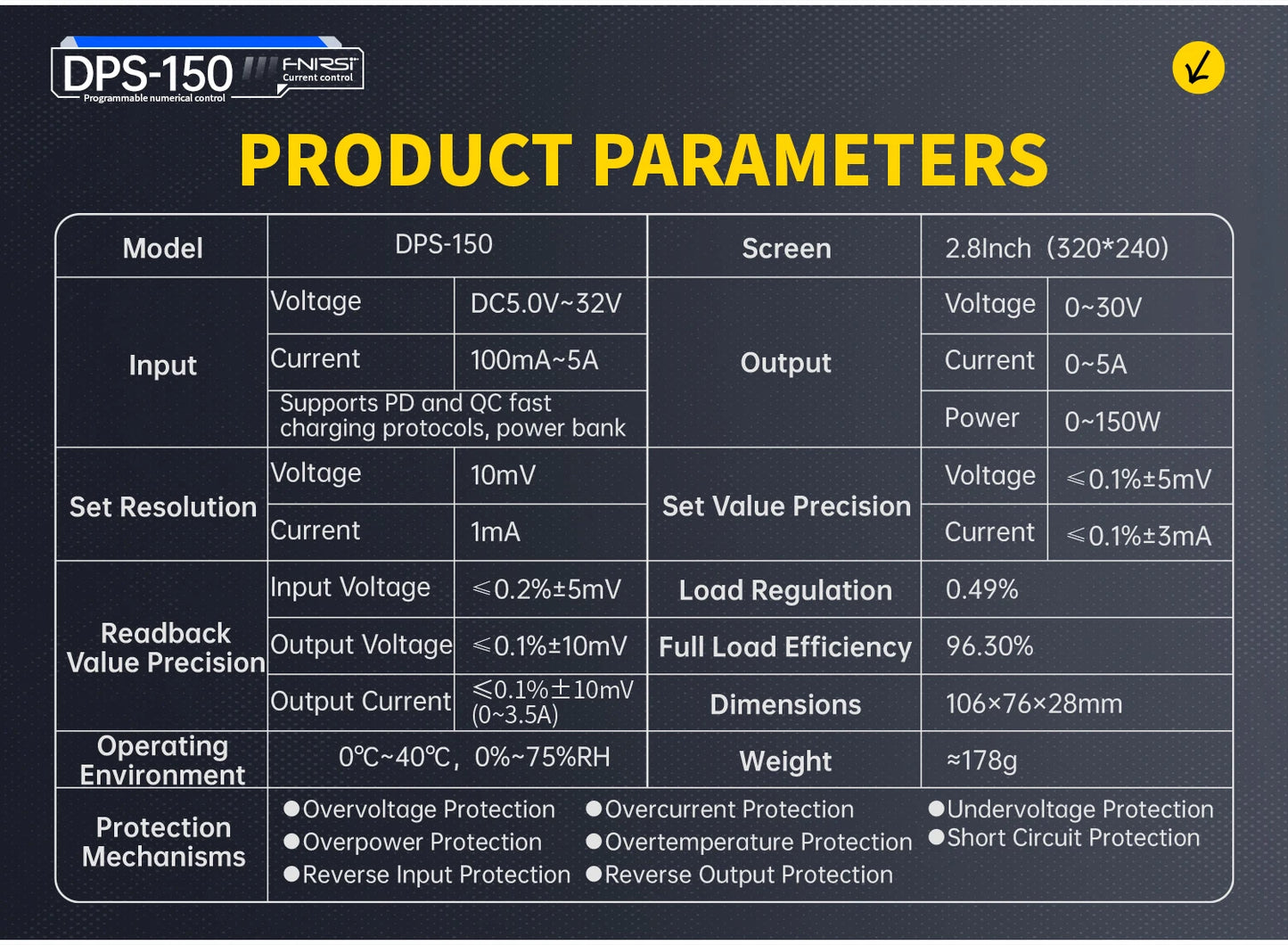 DPS-150 Power Unit Adjustable 30V 5A Digit Display