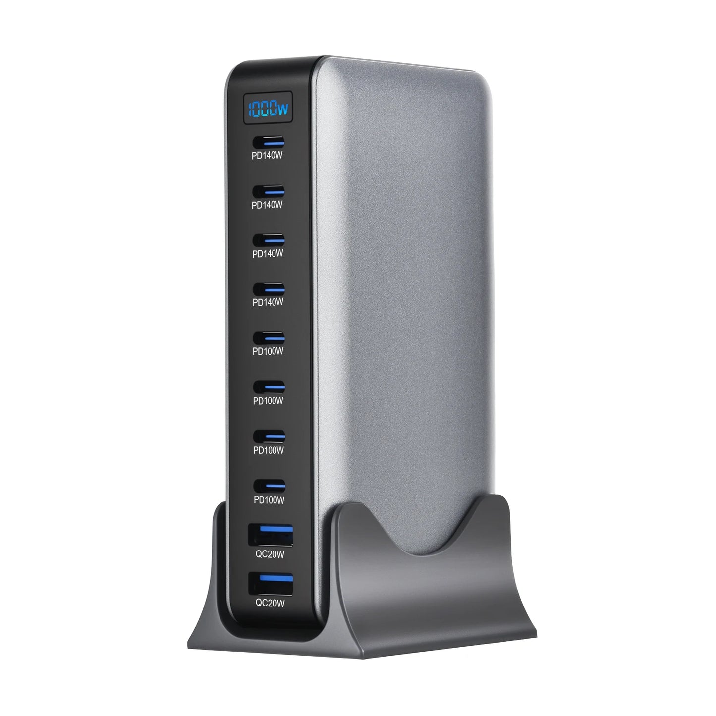 800W GaN Charger USB C Fast Desktop 10-port USB Type C PD3.1 Charger Fast Charging for iPhone 16 15 14 Samsung S24 Xiaomi Laptop