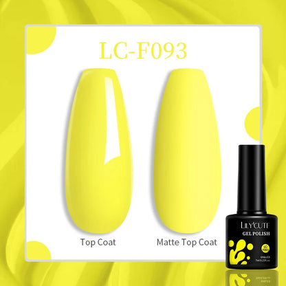 LILYCUTE 7ml White Color Gel Nail Polish Semi Permanent UV Gel Polish Gorgeous Full Coverage Soak Off UV LED Nail Gel Varnishes
