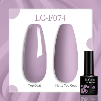LILYCUTE 7ml White Color Gel Nail Polish Semi Permanent UV Gel Polish Gorgeous Full Coverage Soak Off UV LED Nail Gel Varnishes