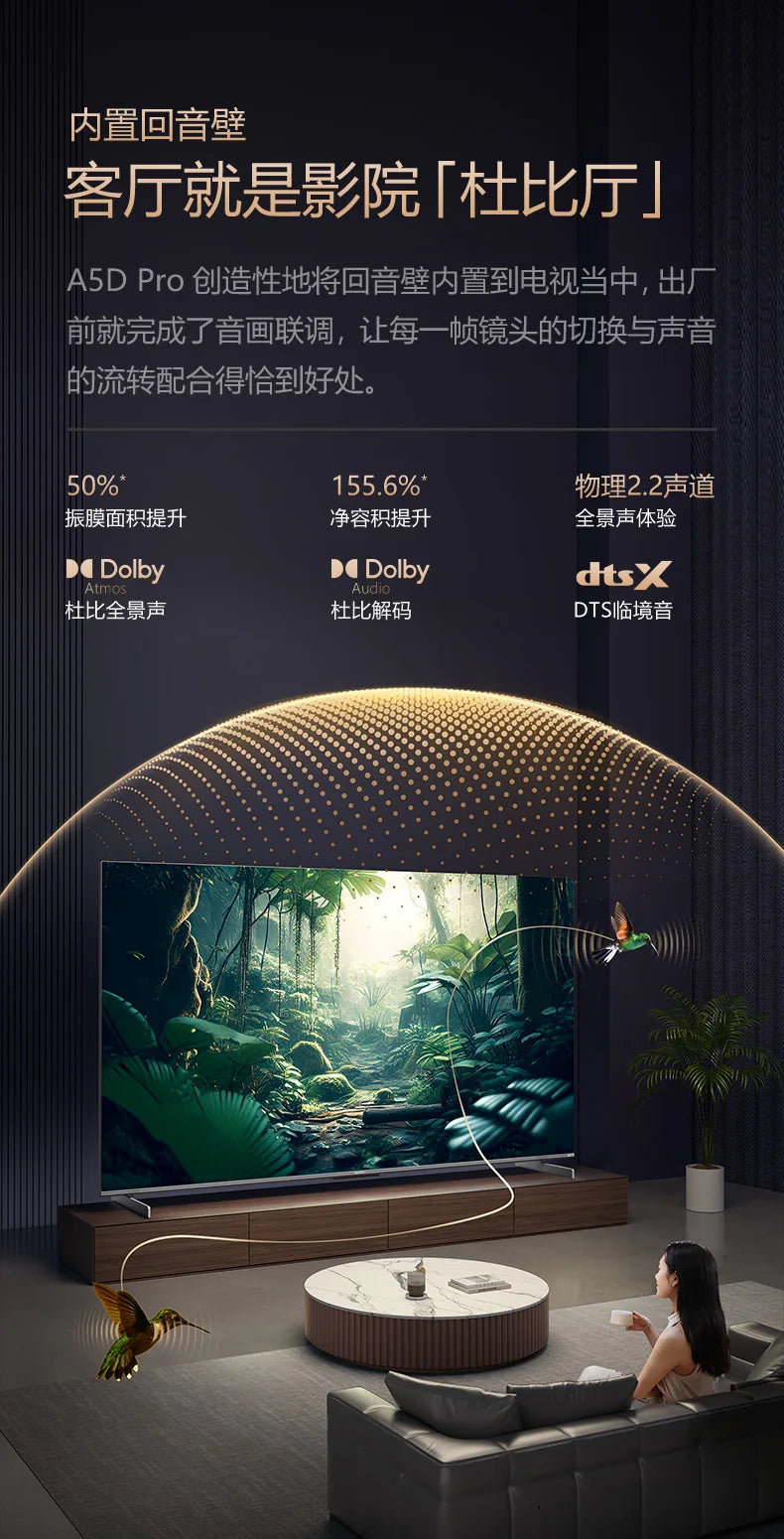 CX  75 inch built-in echo wall home LCD TV