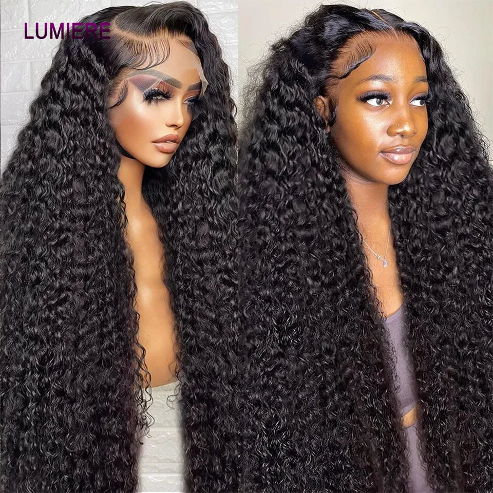 Deep Curly Wave Human Hair 3/4  Bundles Deal Malaysian Hair Weaves 100% Virgin Rew Human Hair Extensions Double Weft Wholeasle