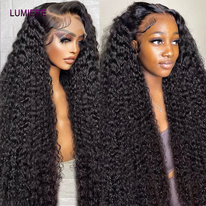 Deep Curly Wave Human Hair 3/4  Bundles Deal Malaysian Hair Weaves 100% Virgin Rew Human Hair Extensions Double Weft Wholeasle