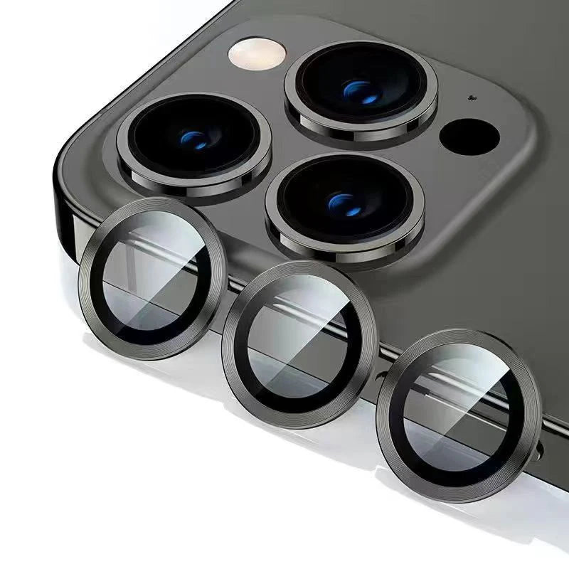 Lens Metal Ring Protector Glass for iPhone 11 12 13 Pro Max Camera Lens Protection On iPhone 15Pro 13Pro 14 Pro Max Camera Film