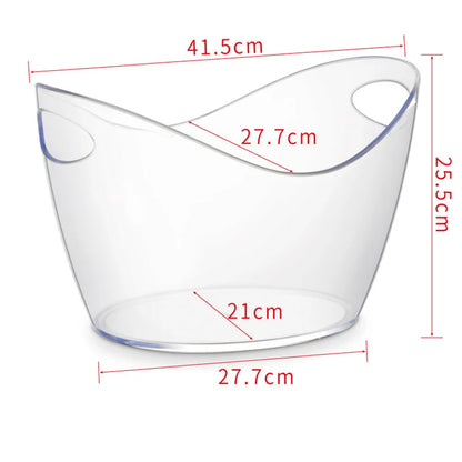 Non-LED Boat Style Ice Bucket for Beer KTV Yuanbao Cocktail Cooler Bar Mixed Drink Basin Iced Wine Tub Container
