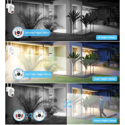 4MP PTZ WIFI IP Camera 1080P CCTV Surveillance Security Protection Wi Fi Outdoor 4X Digital Zoom Street CamHipro CamHi Camara