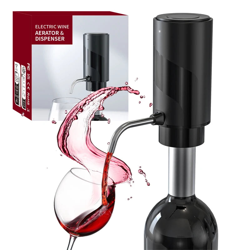 Rechargeable Electric Wine Aerator Dispenser One-touch Automatic Wine Decanter Intelligent Electric Wine Pourer