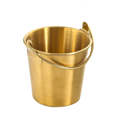 1pc Bar Party Ice Bucket Stainless Steel Ice Bucket Golden Beer Barrel Champagne Cooling Barrel Snack Fried Chicken Bucket