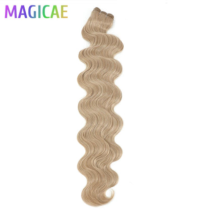 Magicae 30Inch 200g/Pc Chocolate Ombre Brown Orange Blond P27/613 Bio Body Wave Grey High Temperature Synthetic Hair Extension