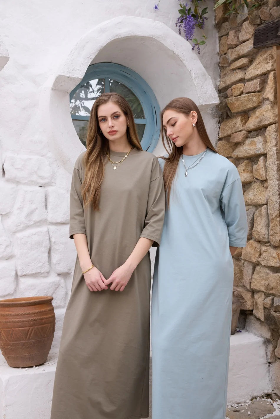 AS SS26 oversize loose T-shirt dress + V neck T-shirt  + skirt  set casual style  woman clothes
