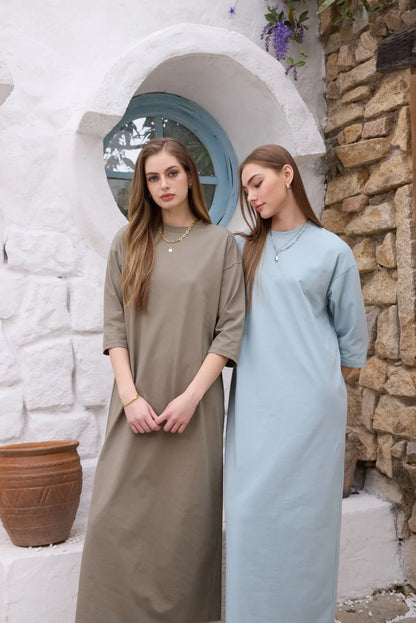 AS SS26 oversize loose T-shirt dress + V neck T-shirt  + skirt  set casual style  woman clothes