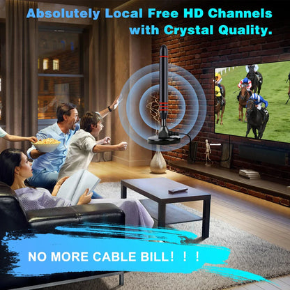 HDTV Antenna with Amplifier VHF/UHF dab Receiver DVB-T DVB-T2 Free View Indoor Smart TV Antenna