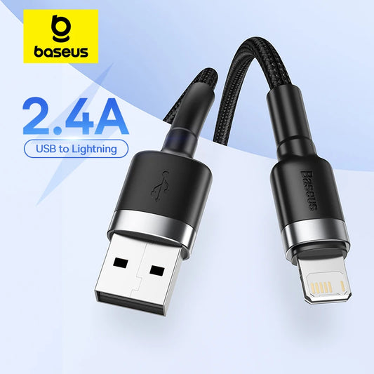 Baseus 7Pin Charge Cable for iPhone 14 13 12 11 Xs X 8 Plus Cable Fast Charging Cable for iPhone iPad Charge Cable USB Data Line