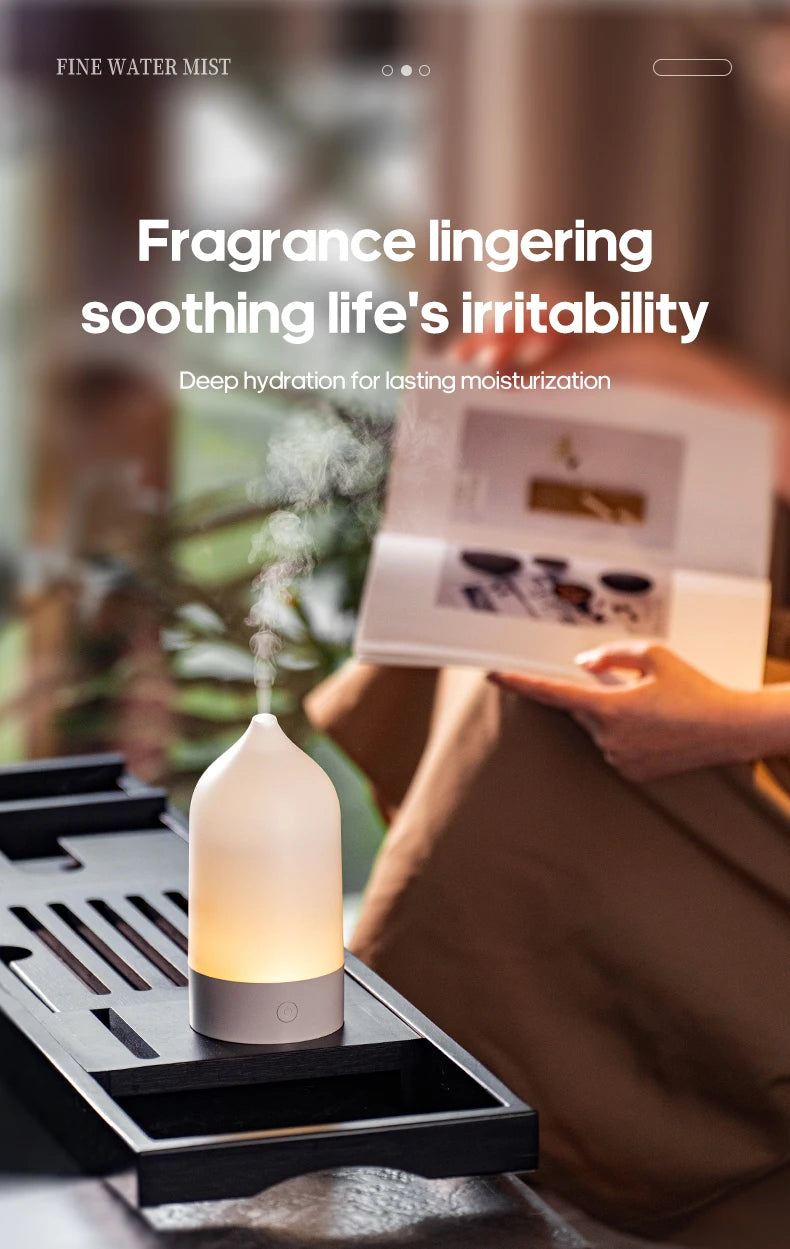 KINSCOTER New Aroma Diffuser 120ml Portable Silent Air Humidifier Colorful Night Light Essential Oil Diffuser for Room Home