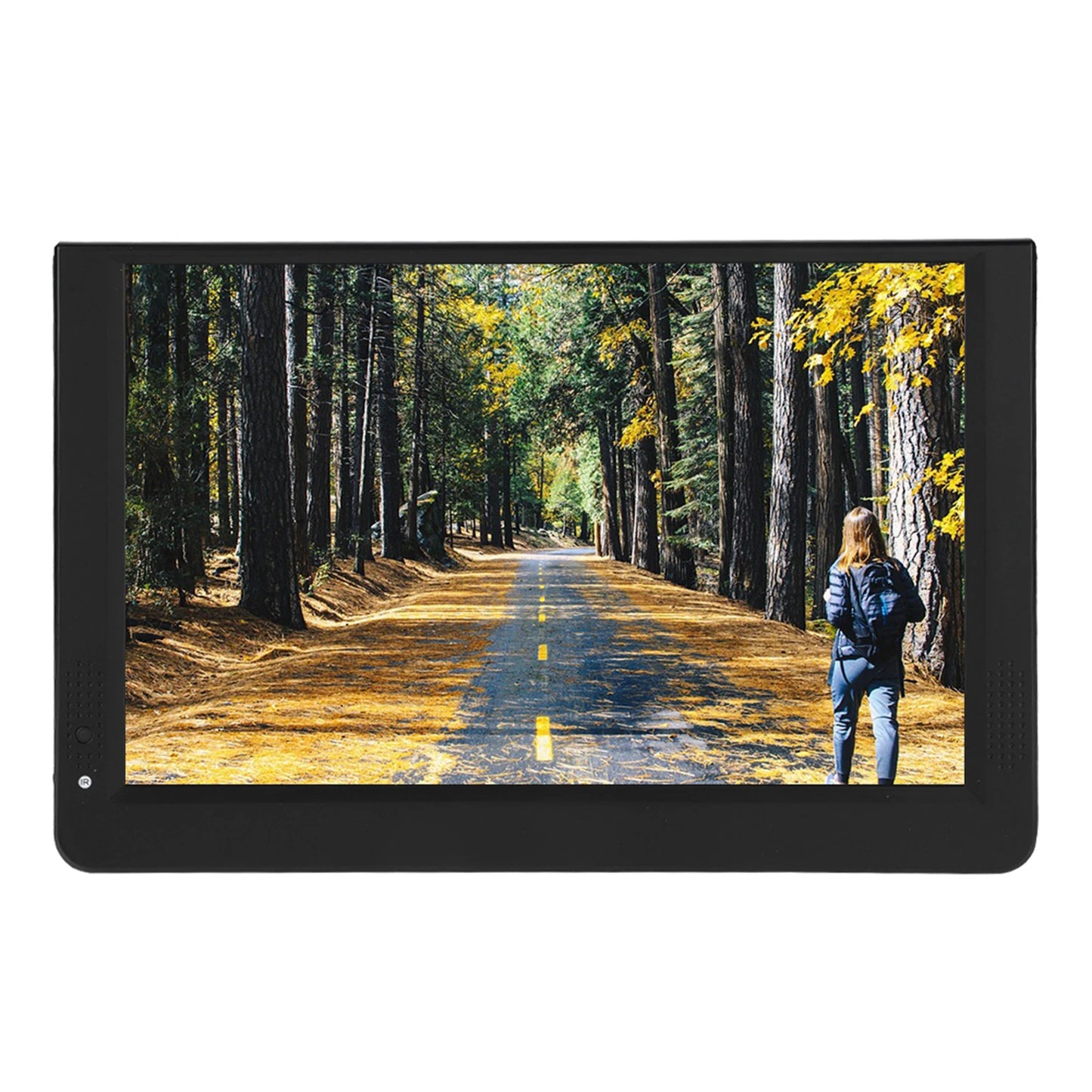 NEW 12in Color Screen 1080P Car Digital TV ATV/UHF/VHF Stereo Surrounding Car Television Mini Television Portable