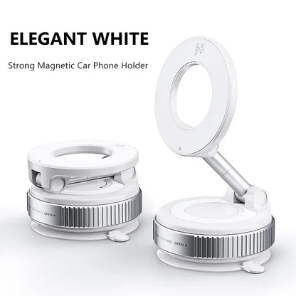 K007 Strong Magnetic Car Phone Holder Foldable Design 360° Adjustable Vacuum Mount for Car/Desk/Bathroom/Universal Use Holder