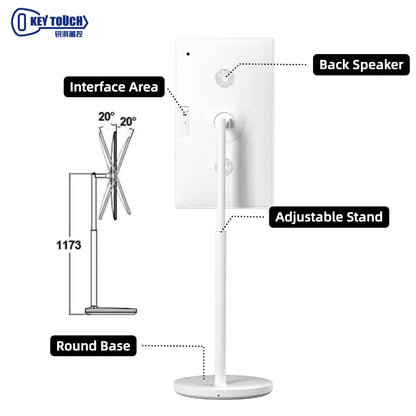 32" Portable Smart TV Touchscreen LED Monitor Mobile Standing Display for Gaming Study Fitness