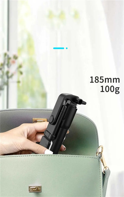 Cell Phone Selfie Stick Tripod Bluetooth Remote Wireless Selfi Stick Phone HolderStand with Beauty Fill Light for Phone