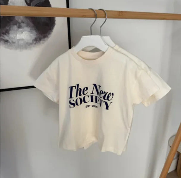 Children's SS26 Summer T-shirt and Shorts, Cute Printed T-shirt and Pants Set for Boys and Girls
