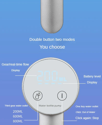 Electric Water Gallon Bottle Pump Automatic Water Dispenser Pump 19 Liters Foldable Desktop Water Bottle Pump USB Rechargeable